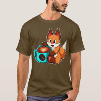Fox med Kopp i kaffe 1 T Shirt