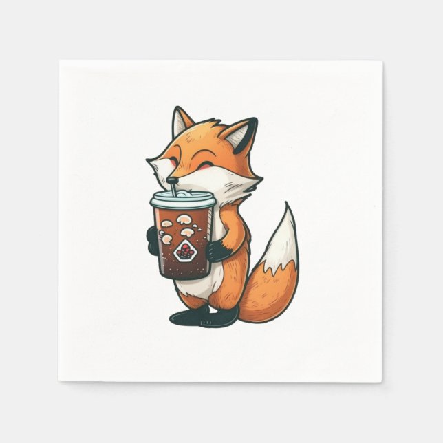 Fox med kopp pappersservett (Framsidan)