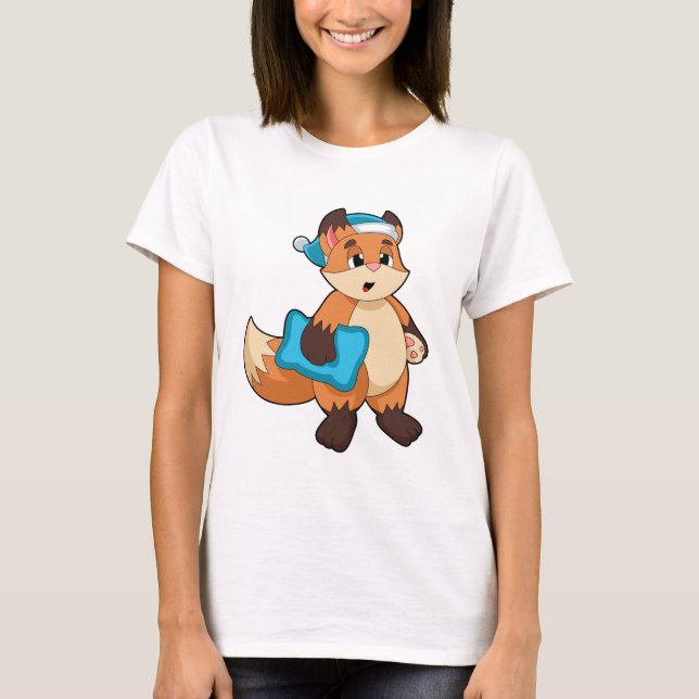 Fox med nightcap t shirt (Framsida)