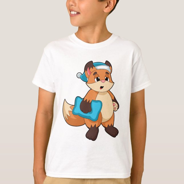 Fox med nightcap t shirt (Framsida)