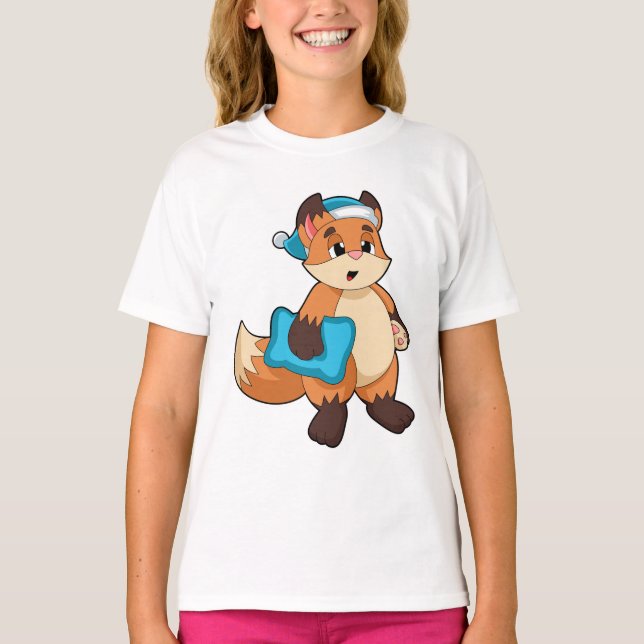 Fox med nightcap t shirt (Framsida)