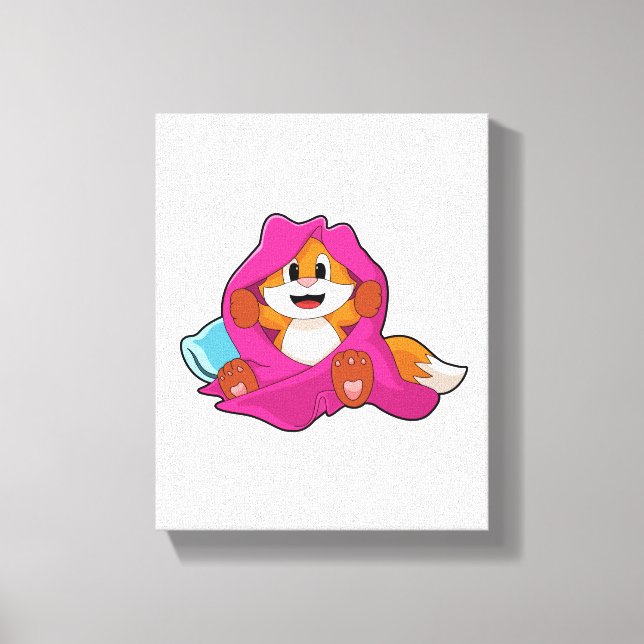 Fox med påfyllning och avtagbar canvastryck (Framsida)