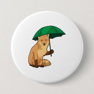 Fox med Parbrella Knapp