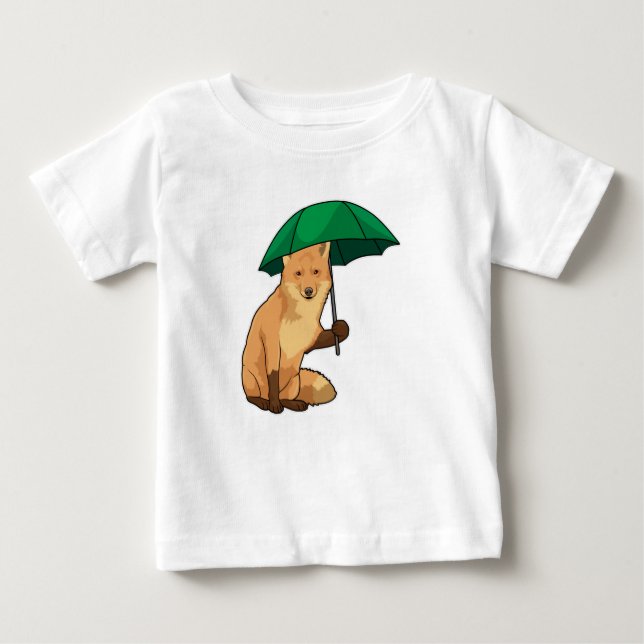 Fox med Parbrella T Shirt (Framsida)
