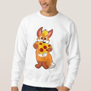 Fox med Pizza Lång Ärmad Tröja