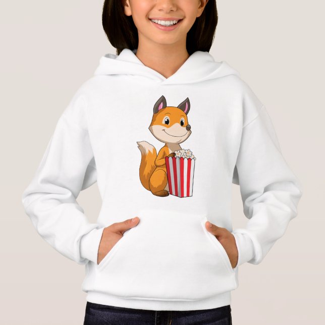 Fox med Popcorn T Shirt (Framsida)