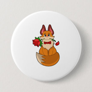 Fox med Ro Flower Knapp