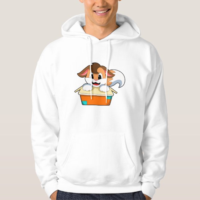 Fox med ruta hoodie (Framsida)