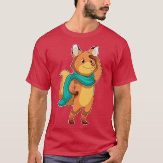 Fox med Scarf 1 T Shirt