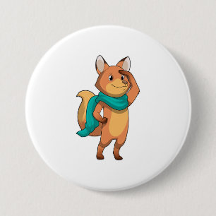 Fox med Scarf Knapp