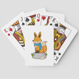 Fox med Scarf på Sten Casinokort