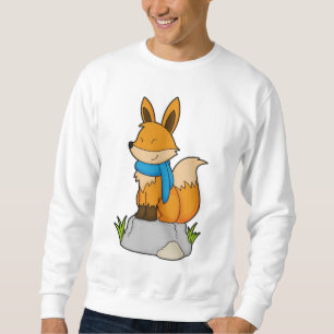 Fox med Scarf på Sten Lång Ärmad Tröja