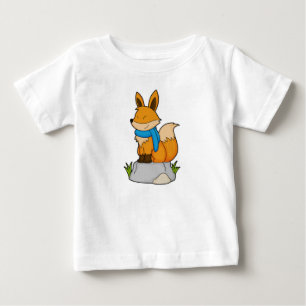 Fox med Scarf på Sten T Shirt