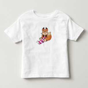 Fox med Scarf T Shirt