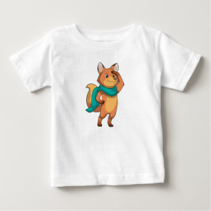Fox med Scarf T Shirt