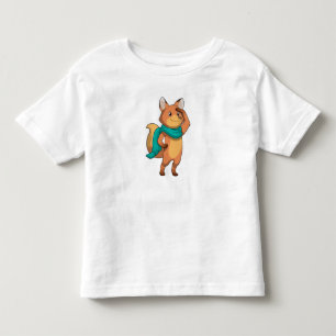 Fox med Scarf T Shirt