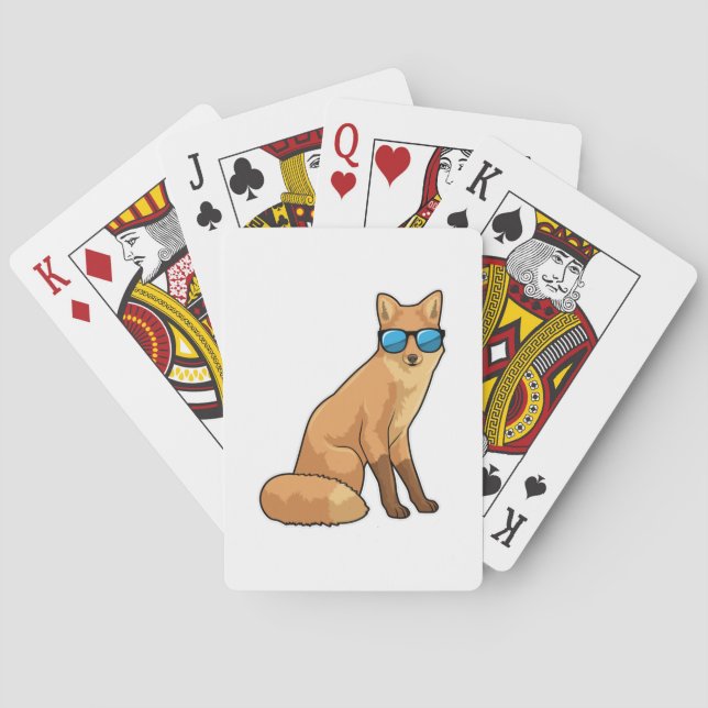 Fox med solglasögon casinokort (Baksidan)