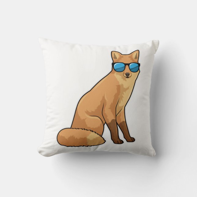 Fox med solglasögon kudde (Framsida)