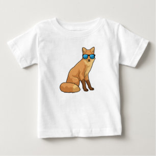 Fox med solglasögon t shirt