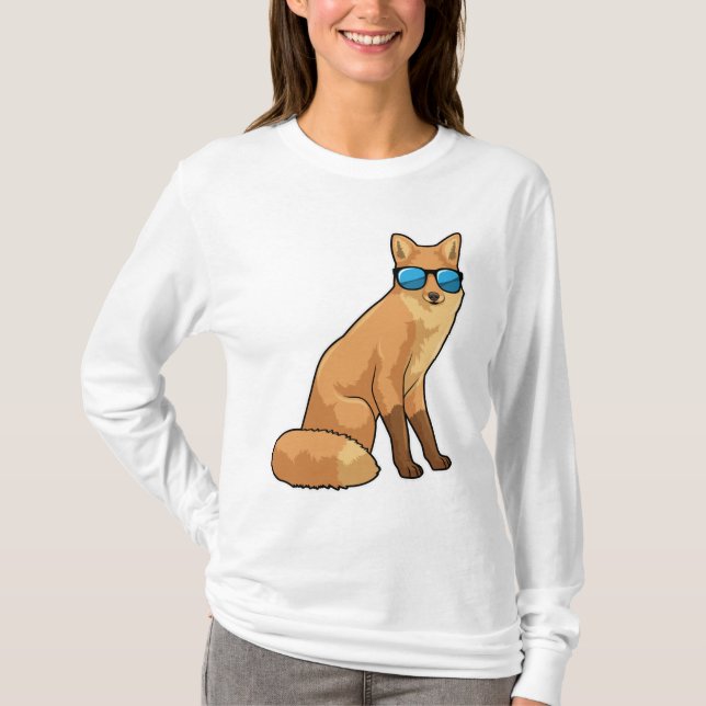 Fox med solglasögon t shirt (Framsida)