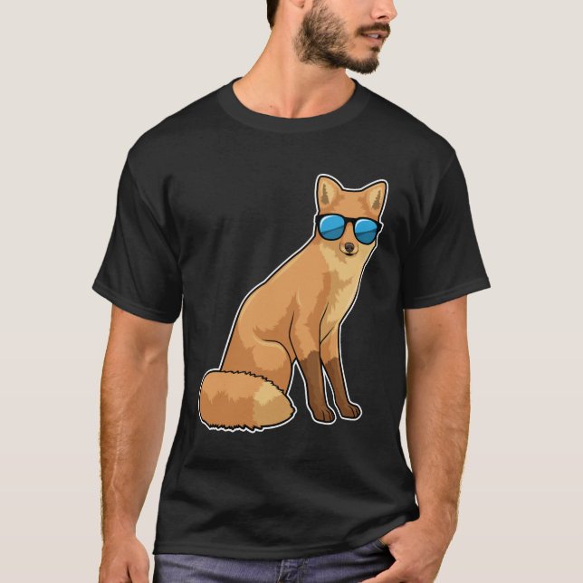 Fox med solglasögon t shirt (Framsida)
