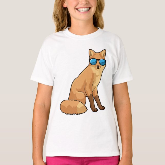Fox med solglasögon t shirt (Framsida)