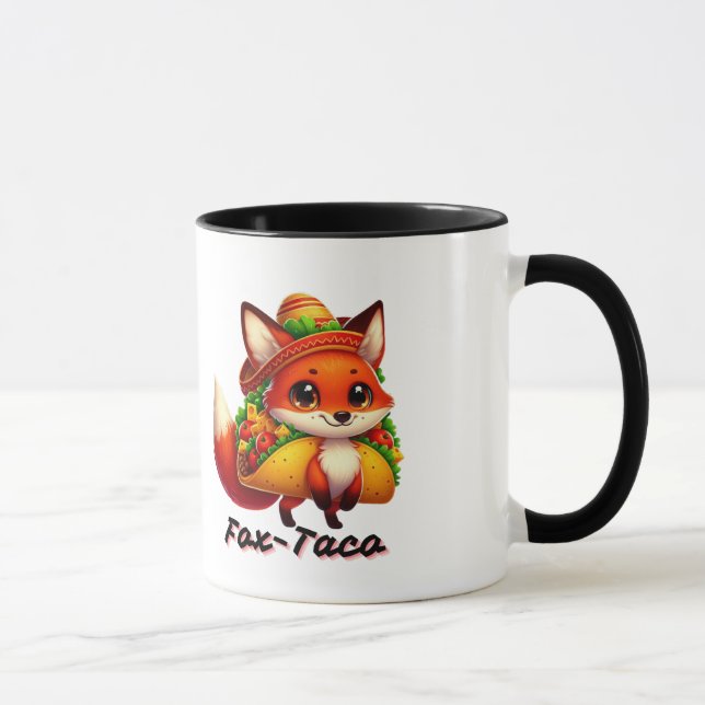 Fox med Taco - Tecknaden Lönnfoder Mugg (Höger)