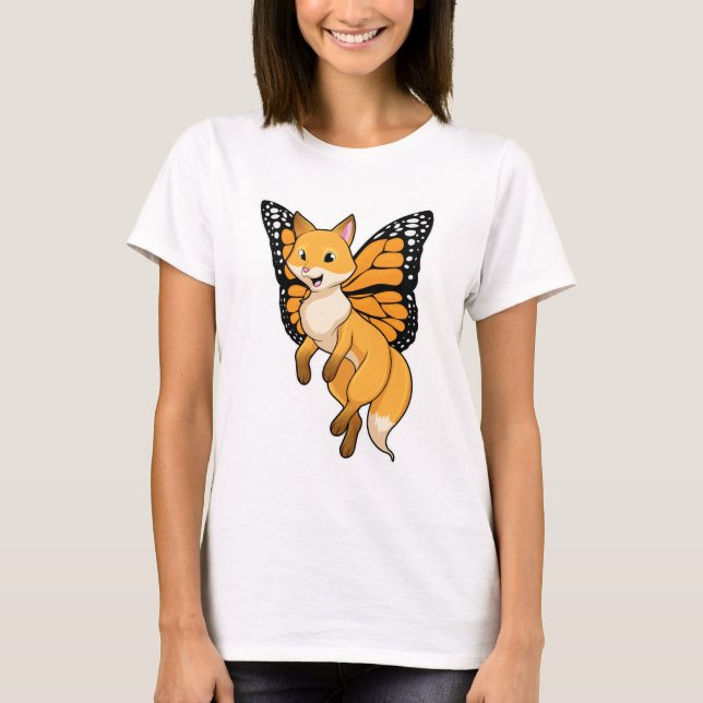 Fox med Vinge T Shirt (Framsida)