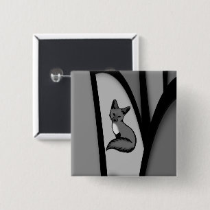 Fox Modern Art Design i Silver Knapp