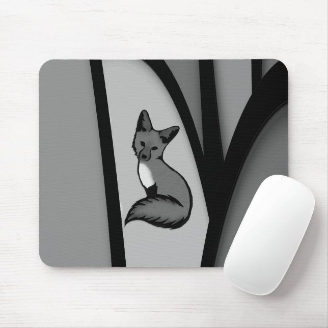 Fox Modern Art Design i Silver Musmatta (Med mus)