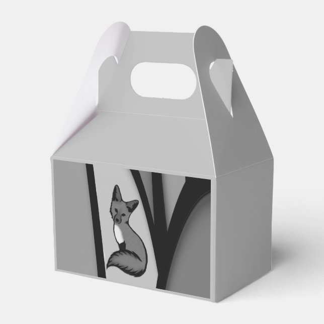 Fox Modern Art Design i Silver Presentaskar (Framsidan Sidan)