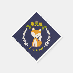 Fox Modern Boy Shower Napkins Pappersservett