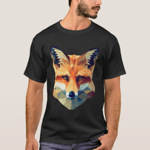 Fox Modern Polygon Stil Animal T Shirt