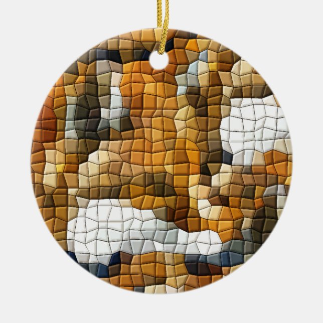 FOX MOSAIC JULGRANSPRYDNAD KERAMIK (Framsidan)