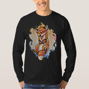 Fox Motif Sly Animal Colorful Forest Animals Desig T Shirt