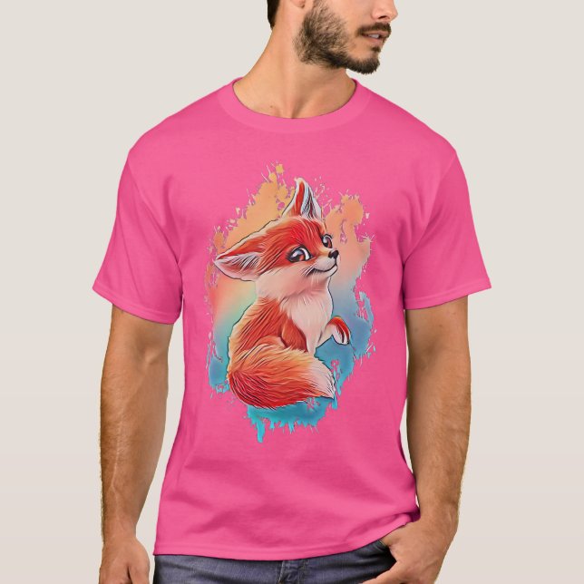 Fox Motif T Shirt (Framsida)