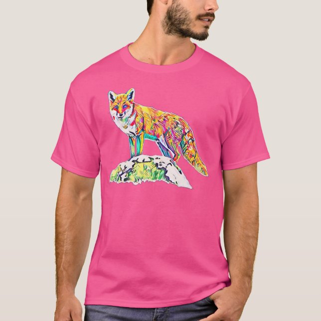 Fox Motif T Shirt (Framsida)