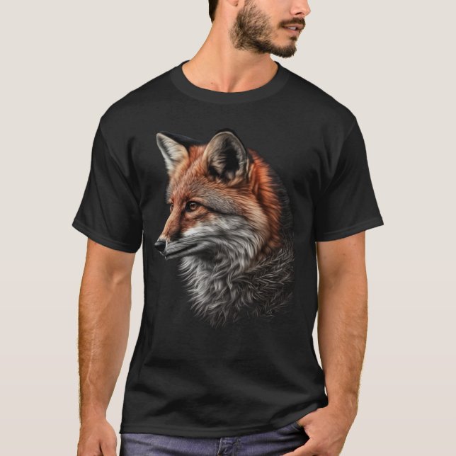 Fox motiv för djurtryck t shirt (Framsida)
