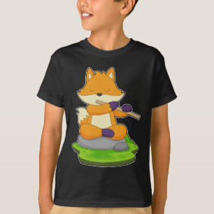 Fox Musician Flute Music T Shirt