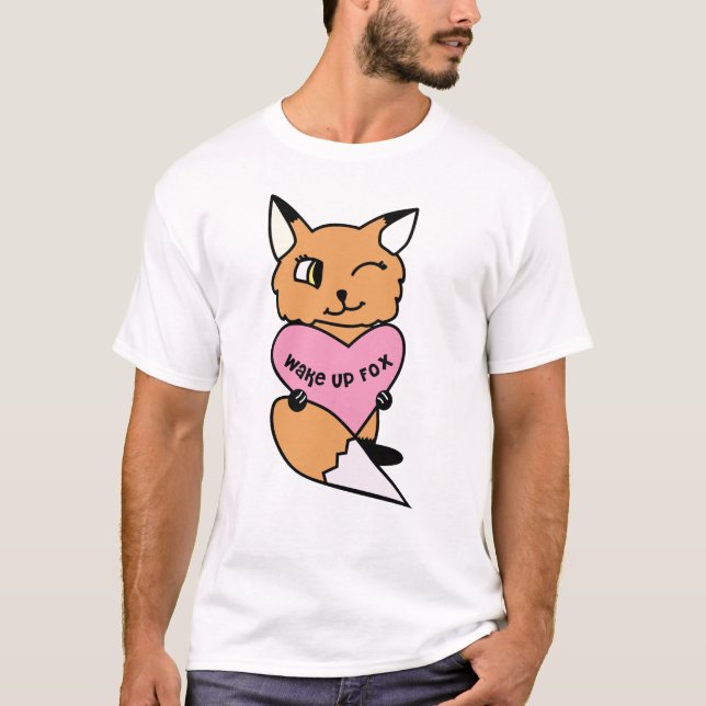 Fox N Heart T Shirt (Framsida)