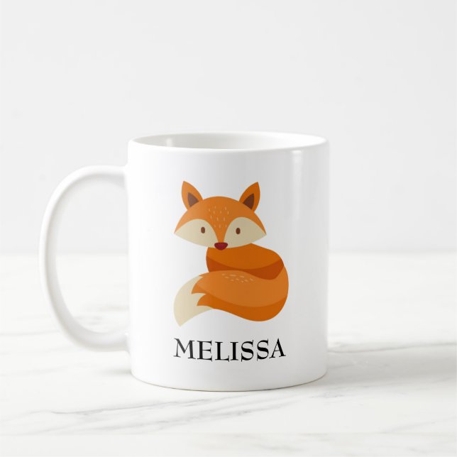 Fox Name Personalized Kaffemugg (Vänster)