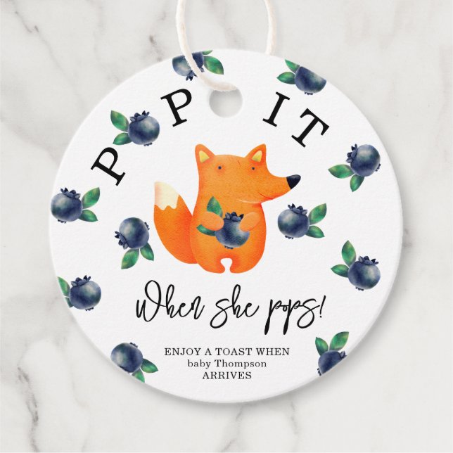 Fox! När hon poppar! Gåvor Etiketter (Framsida)