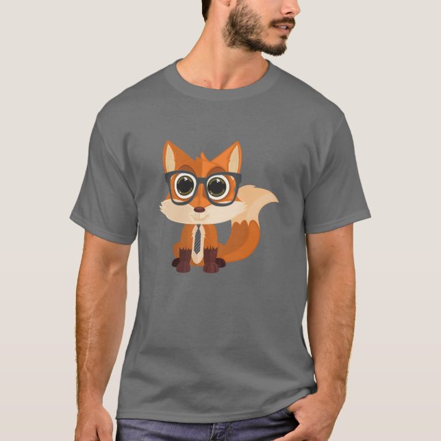 Fox Nerd T Shirt (Framsida)