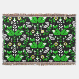 Fox Nordic Scandinavian Folk Art Tablecloth Filt