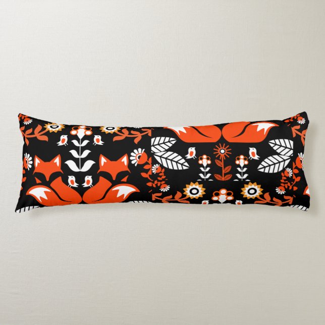 Fox Nordic Scandinavian Folk Art Tablecloth Kroppskudde (Framsidan)