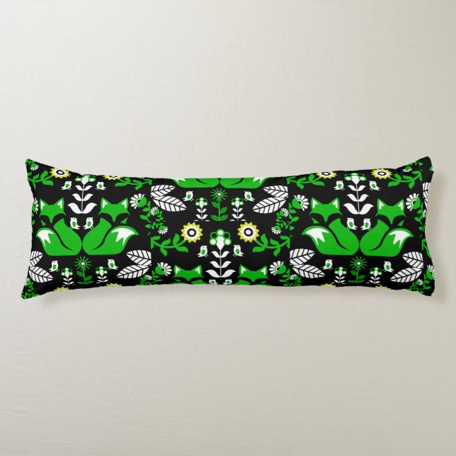 Fox Nordic Scandinavian Folk Art Tablecloth Kroppskudde (Framsidan)