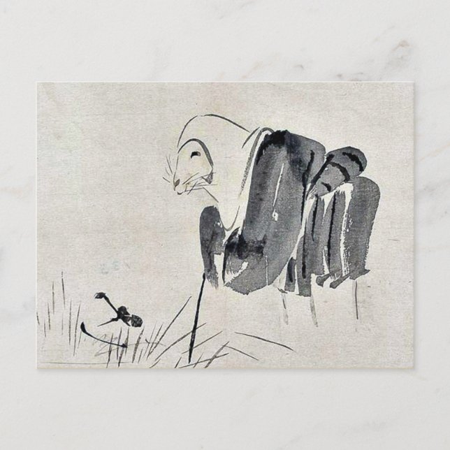 Fox nun Ukiyoe Vykort (Framsida)