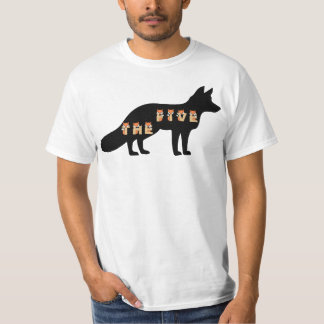 Fox Nyheter De fem Fox Silhouette och Fox Font T Shirt