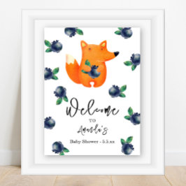 Fox och bär Välkomna Babykläder Poster