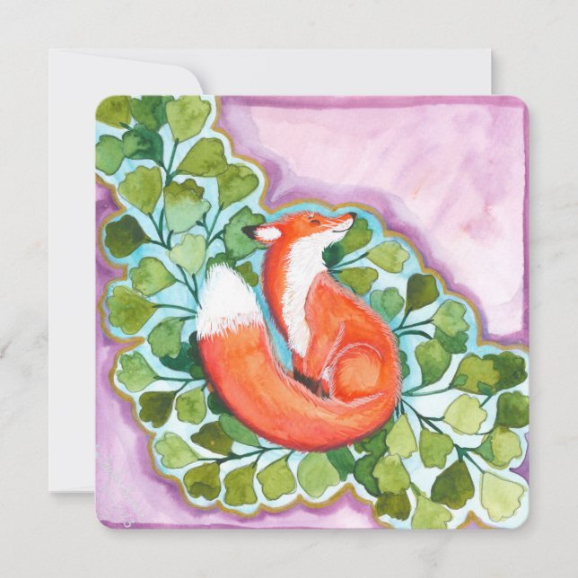 Fox och bron julkort (Framsida)